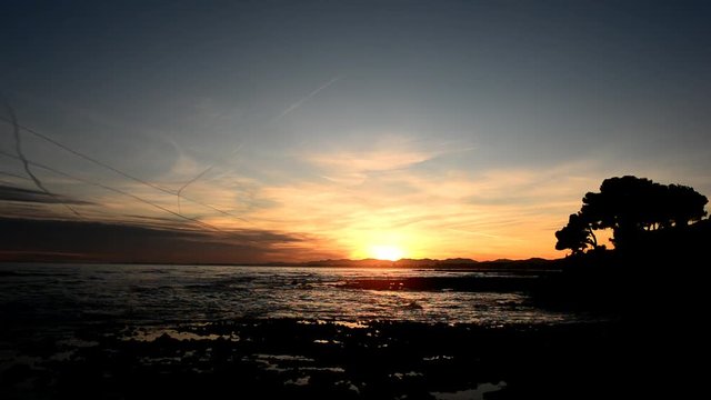The renega in Benicasim at sunset, Spain