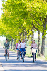 Obraz premium Freundinnen machen eine Radtour