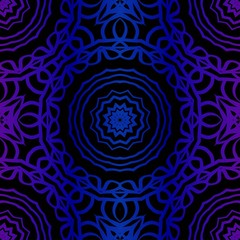 Ornamental Floral Print With Color Seamless Ornament. For Design Of Carpet, Shawl, Pillow, Cushion. Vector Illustration