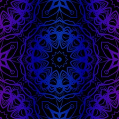 Design With Abstract Hand Drawn Floral Seamless Pattern With Decorative Element. Vector Illustration. Template Design For Card,Fashion Print, Wallpaper