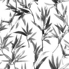 Foliate watercolor pattern