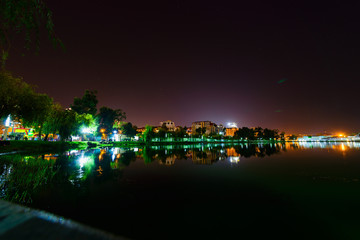 Beautiful city landscape at night, Batumi