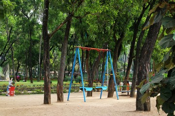 empty swings in the park