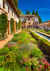 The famous Alhambra in Granada, Spain