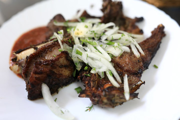 Lamb loin shish kebab