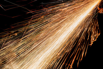 bright sparks of metal