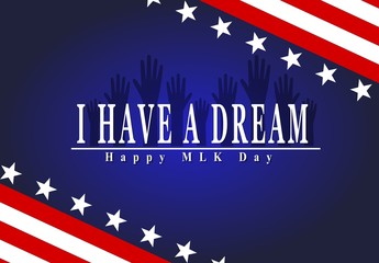 Fototapeta premium Martin Luther King Day illustration background