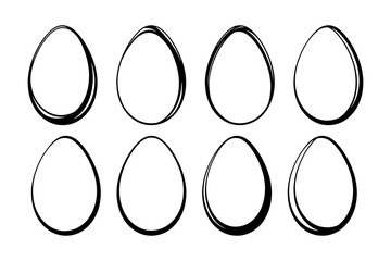 Universal, classic frameworks egg shaped, basis for easter invitations, greeting cards, posters, web- sites and scrapbooking design.