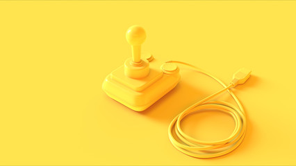 Yellow Retro Joystick 3d illustration 3d render © paul