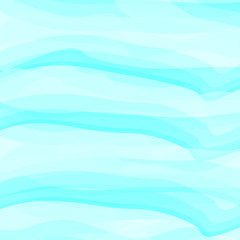 Blue watercolor abstract background. Clouds, sky, sea waves. Color pattern. Vector illustration.