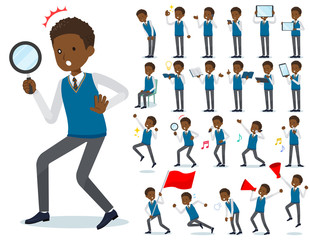 flat type school boy black_Action