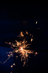 Beautiful sparkler glowing with powerful light