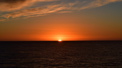 Santa moica beach sunset