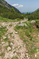 Landscape from hiking trail for Malyovitsa peak, Rila Mountain, Bulgaria