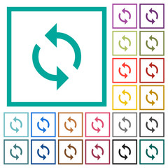 Loop flat color icons with quadrant frames