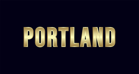 Portland City Typography vector design. Greetings for T-shirt, poster, and more