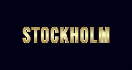 Stockholm City Typography vector design. Greetings for T-shirt, poster, and more