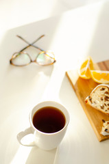 Tea with stolen at home.