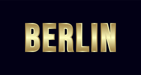 Berlin City Typography vector design. Greetings for T-shirt, poster, and more