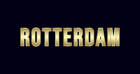 Fototapeta premium Rotterdam City Typography vector design. Greetings for T-shirt, poster, and more