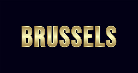 Brussels City Typography vector design. Greetings for T-shirt, poster, and more