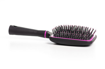 hairbrush comb female on white background isolation