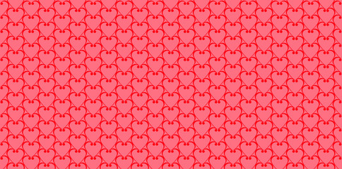 Seamless valentines background. Pink background with geometric vector hearts illustration EPS 10