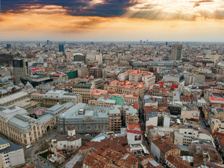 Fototapeta premium Bucharest aerial view