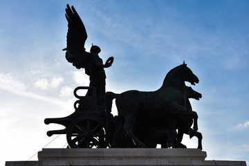 Quadriga della Liberta dei cittadini (freedom of citizens). Altar of the Fatherland (Altare della Patria). Rome, Italy