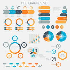 Infographic Elements Set - Data Analysis, Charts, Graphs - vector EPS10 