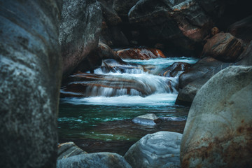 The unmistakable water course of Verzasca Valley 