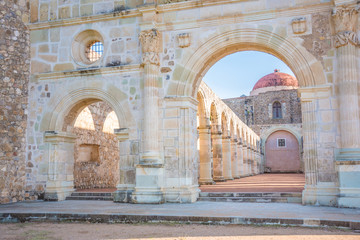 Fototapeta na wymiar The ancient monastery of Cuilapam in Oaxaca, Mexico