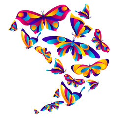 Background design with butterflies.