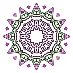 Vector round abstract Mandala style decorative element. Hand-Drawn Vector illustration. Can be used for textile, greeting card, coloring book, phone case print