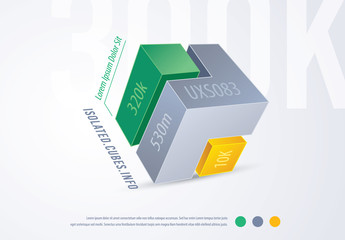 3D Cube Infographic Layout