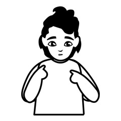 cute little boy character