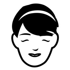 beautiful woman head avatar character