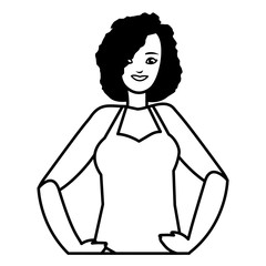 beautiful and young woman character