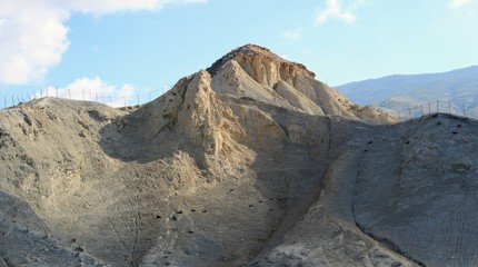 Landscape of rocky mountains