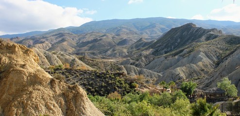 Landscape of rocky mountains