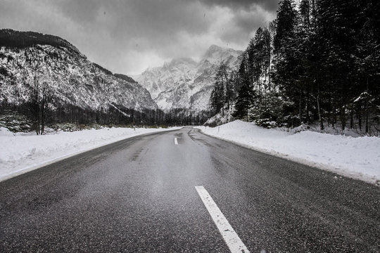Almseestra&szlig;e / Ober&ouml;sterreich im Winter