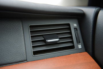 Car air conditioning. The air flow inside the car.