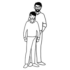 father with son characters