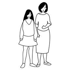 couple of girls avatars characters