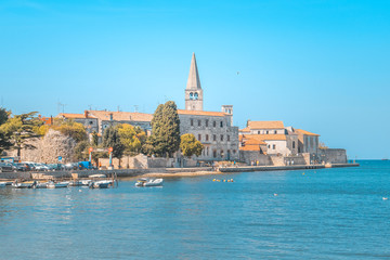 Fototapeta premium panoramic view over porec, croatia