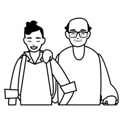 father with son characters