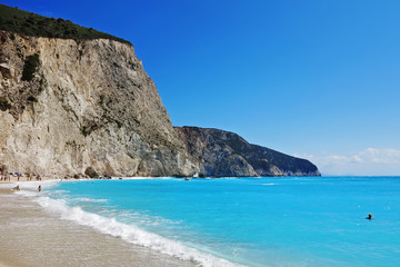 Fototapeta na wymiar Porto Katsiki beach, Lefcada, Greece