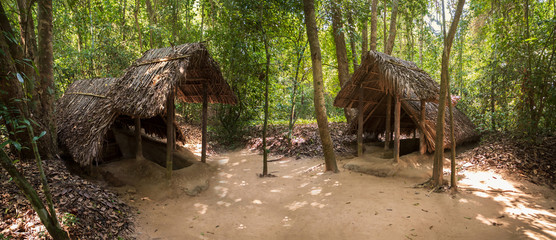 Panoramic view of Cu Chi Tunnel, famous tourist attraction in Vietnam