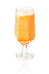 fresh smoothie on white background