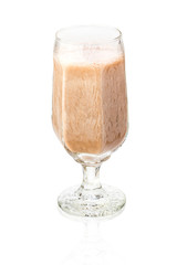 fresh smoothie on white background